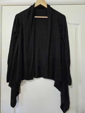H&M Black Draped Open-Front Women's Cardigan